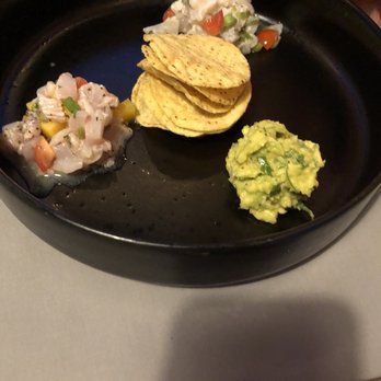 The Inn At Kulaniapia Falls - One of the chefs appetizers, including a Mexican ceviche and a Peruvian ceviche and some guacamole - Bed & Breakfast Near Me - Hilo, Hawaii The Inn At Kulaniapia Falls - One of the chefs appetizers, including a Mexican ceviche and a Peruvian ceviche and some guacamole - Bed & Breakfast Near Me - Hilo, Hawaii