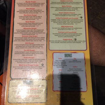 Oscar's Cafe - Back of menu sorry it's dark lol - Mexican Near Me - Springdale, Utah Oscar's Cafe - Back of menu sorry it's dark lol - Mexican Near Me - Springdale, Utah