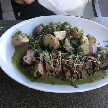 Cazzy's Corner Grill - Chimichurri pork tenderloin with chunky herbed potato salad - American Near Me - Knoxville, Tennessee