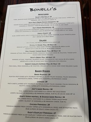 Menu photo 1 Bonelli's Cafe Italia Pensacola, FL Menu photo 1 Bonelli's Cafe Italia Pensacola, FL