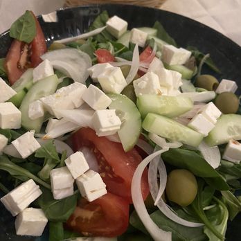 Osteria de' Cicalini - Greek Salad was fresh and tasty. The perfect side to my Fillet and her Risotto. - Italian Near Me - Florence, FI Osteria de' Cicalini - Greek Salad was fresh and tasty. The perfect side to my Fillet and her Risotto. - Italian Near Me - Florence, FI