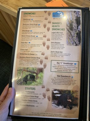 Menu photo 4 Shaker's Houghton Lake, MI