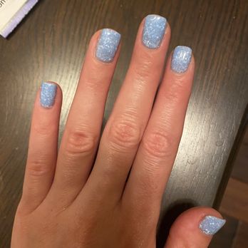 Daisy Nails & Spa - Blue terrazzo polish - Nail Salons Near Me - Chula Vista, California