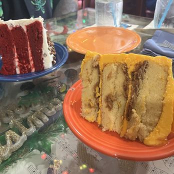 The Bubble Room - Red Velvet and Orange Crunch cakes - Desserts Near Me - Captiva, Florida The Bubble Room - Red Velvet and Orange Crunch cakes - Desserts Near Me - Captiva, Florida