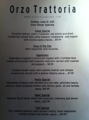 Menu photo 4 Orzo Trattoria North Andover, MA Menu photo 4 Orzo Trattoria North Andover, MA