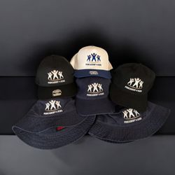 Wolf Customs - Mixed style of hats for the Podcademy!
