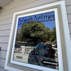 Cyclepath Outfitters - Front window