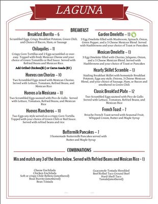 Menu photo 4 Laguna Mexican Restaurant Longmont, CO