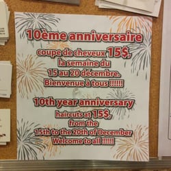 Figaro - 10th anniversary discount 15$ haircut From 15th till the 20th of Dec 2014