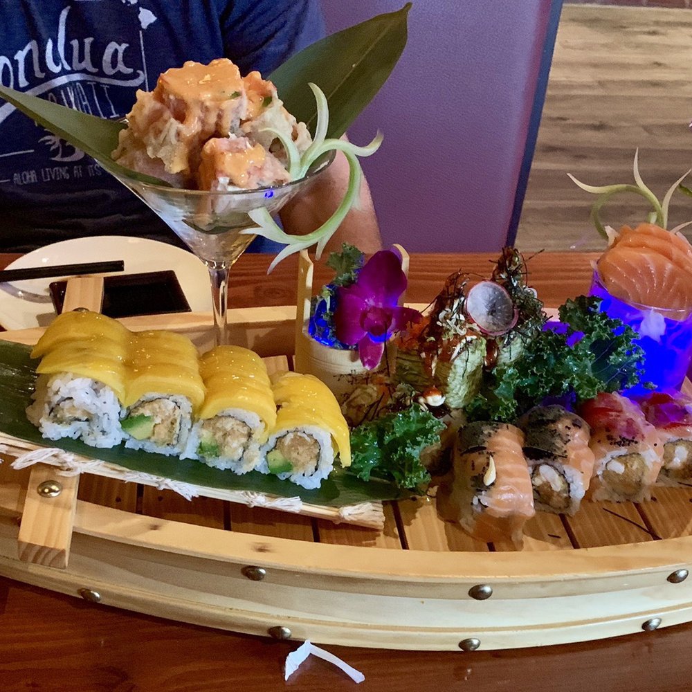 Fo Bistro - Four special rolls & salmon sashimi - Sushi Bars Near Me - Montclair, Virginia Fo Bistro - Four special rolls & salmon sashimi - Sushi Bars Near Me - Montclair, Virginia