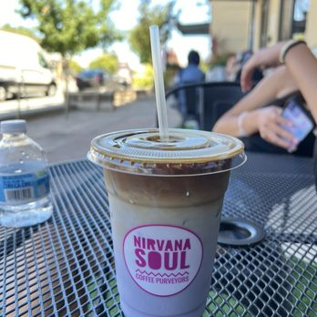 Nirvana Soul Coffee - Mabuhay Ube Latte - Coffee & Tea Near Me - Cupertino, California Nirvana Soul Coffee - Mabuhay Ube Latte - Coffee & Tea Near Me - Cupertino, California
