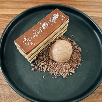 Foundation Social Eatery - Opera Cake - gluten free and delicious - New American Near Me - Alpharetta, Georgia Foundation Social Eatery - Opera Cake - gluten free and delicious - New American Near Me - Alpharetta, Georgia