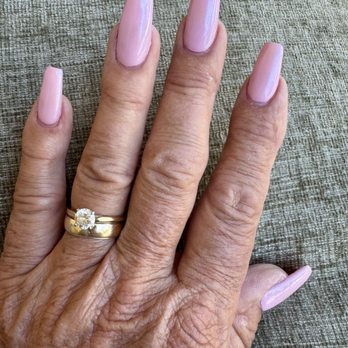 French Nails & Lashes - Lovely coffin shaped nails. Exactly what I asked for. - Waxing Near Me - Murrieta, California