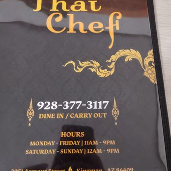 Thai Chef - Menu - Thai Near Me - New Kingman-Butler, Arizona Thai Chef - Menu - Thai Near Me - New Kingman-Butler, Arizona