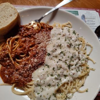 The Old Spaghetti Factory - Managers special.  1/2 meat and 1/2 clam - Italian Near Me - Roseville, California