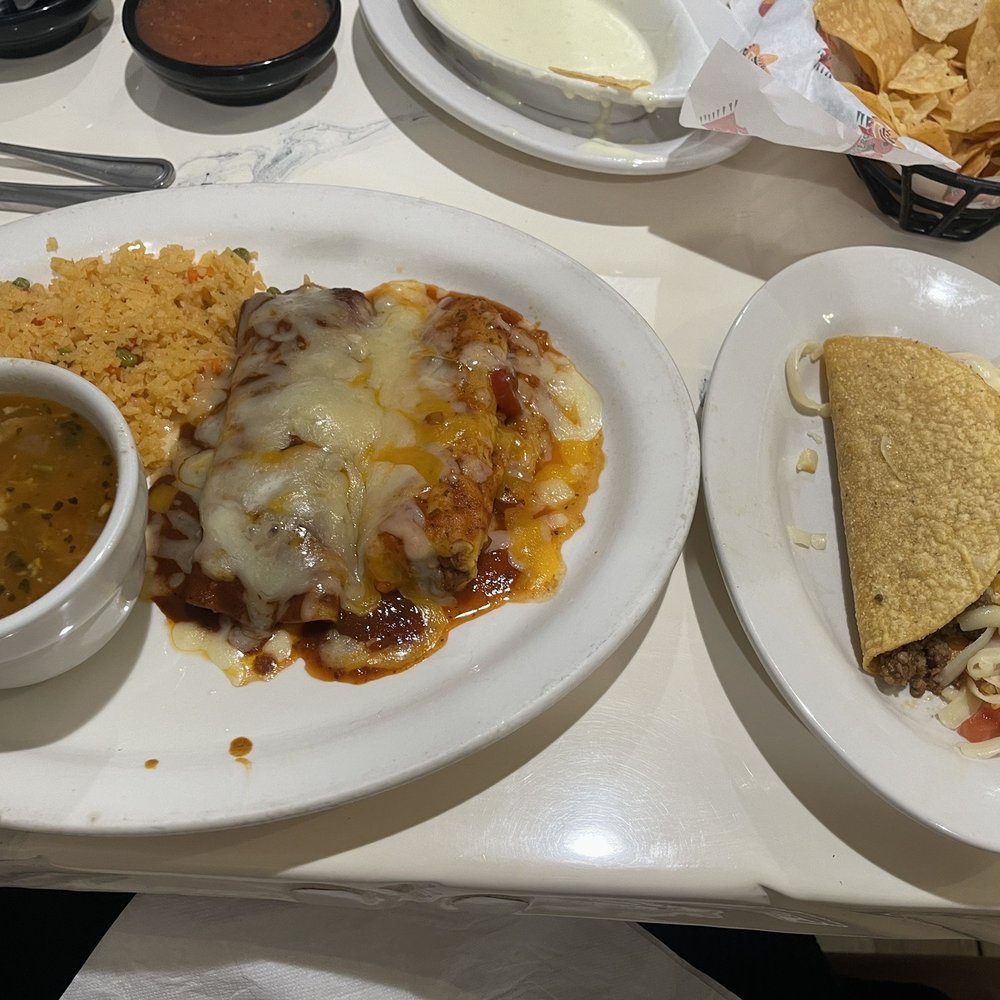 Pedro’s Tacos & Tequila Bar - G. 1 Beef Enchilada, 1 Tamale and Beef Taco Combo - Mexican Near Me - Conroe, Texas Pedro’s Tacos & Tequila Bar - G. 1 Beef Enchilada, 1 Tamale and Beef Taco Combo - Mexican Near Me - Conroe, Texas
