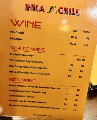Menu photo 1 Inka Grill Lake Forest, CA