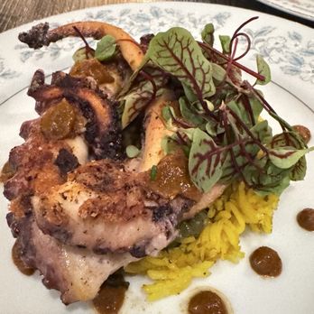 Moody Rooster - Octopus with saffron rice - New American Near Me - Westlake Village, California