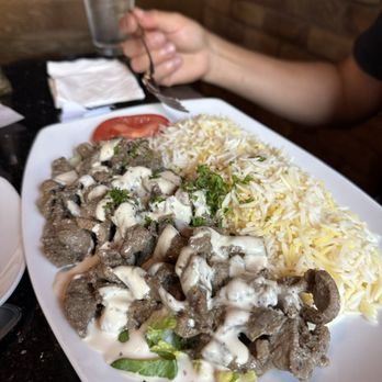 Oasis Lebanese Cuisine - Lamb Shawerma Plate - Lebanese Near Me - Beaverton, Oregon