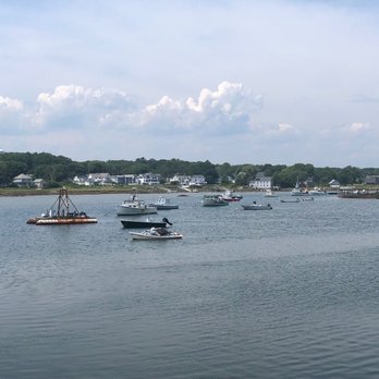 Cape Pier Chowder House - Patio seating view. - Seafood Near Me - Kennebunkport, Maine