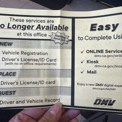 DMV - Reedley Office - DMV notice