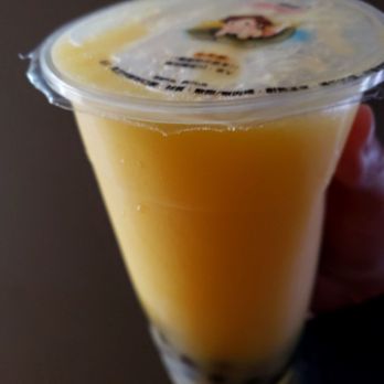 Bubbletopia - Real mango bubble tea with extra ssgo for $6.75 @bubbletopia - Coffee & Tea Near Me - Edmonton, Alberta