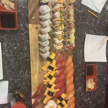 Hello Sushi - AYCE Baked Salmon, Fullerton Roll, Cucumber Roll, Philadelphia Roll, King Cobra, Salmon, Blue Fin Tuna & Tuna Nigiri - Sushi Bars Near Me - Fullerton, California Hello Sushi - AYCE Baked Salmon, Fullerton Roll, Cucumber Roll, Philadelphia Roll, King Cobra, Salmon, Blue Fin Tuna & Tuna Nigiri - Sushi Bars Near Me - Fullerton, California
