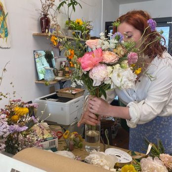 Wild Stems - Ana of Wild Stems with my wildflower bridal bouquet - Floral Designers Near Me - Los Angeles, California Wild Stems - Ana of Wild Stems with my wildflower bridal bouquet - Floral Designers Near Me - Los Angeles, California
