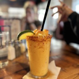 Frozen mango chili margarita