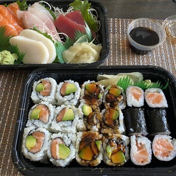 Wild Ginger - Sashimi Lunch and Any 3 Rolls Lunch Special (salmon avocado, eel avocado, salmon roll) - Sushi Bars Near Me - York, Pennsylvania