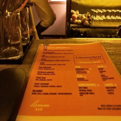 Menu photo 2 Lamm Bar Berlin, BE Menu photo 2 Lamm Bar Berlin, BE