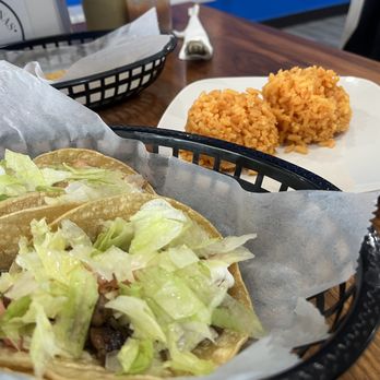 Las 3 Catrinas - Carne Asada Taco and Al Pastor, side of rice. - Mexican Near Me - Plainfield, Illinois