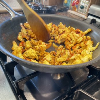 Signature Concoctions - Frying cauliflower - Cooking Classes Near Me Signature Concoctions - Frying cauliflower - Cooking Classes Near Me