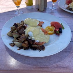 SeaBreeze Restaurant & Patio - Smoked salmon eggs benny