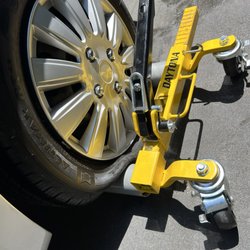Sherman Oaks Car Wash - They rolled my car tire on to this so they could move my car.