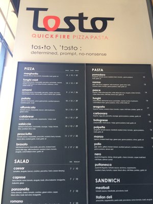 Menu photo 5 Tosto Quickfire Pizza Pasta Toronto, ON Menu photo 5 Tosto Quickfire Pizza Pasta Toronto, ON