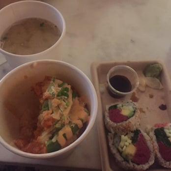 Silver Rice - Spicy salmon rice cup, macrobiotic roll, crab kale miso - Japanese Near Me - Brooklyn, New York Silver Rice - Spicy salmon rice cup, macrobiotic roll, crab kale miso - Japanese Near Me - Brooklyn, New York