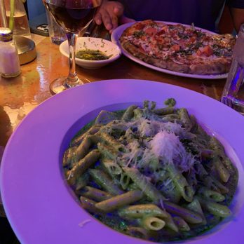 La Vita E Bella - Penne pesto and Pomador pizza - Italian Near Me - Seattle, Washington