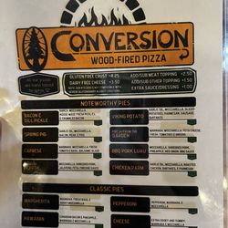 New menu as of April 2024.