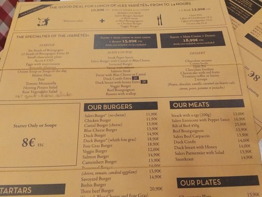 Menu photo 2 Terroir & Burger - Bar des Variétés Paris, 75 Menu photo 2 Terroir & Burger - Bar des Variétés Paris, 75