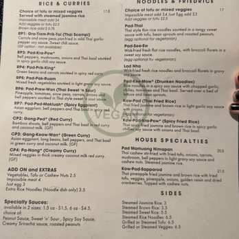 Thai Basil - Vegan menu - Thai Near Me - Sacramento, California