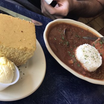 Blind Tiger - Red beans and rice with cornbread - Cajun/Creole Near Me - Shreveport, Louisiana