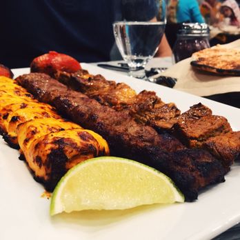 Amoo's Restaurant - Meat combo! Chicken, kubideh, and lamb. - Persian/Iranian Near Me - McLean, Virginia
