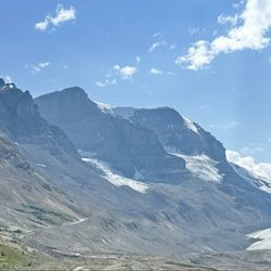 Starbucks - View from outdoor patio. Athabasca Glacier to the right...