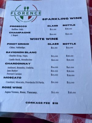 Menu photo 3 Florence Italian Restaurant Martinez, CA Menu photo 3 Florence Italian Restaurant Martinez, CA