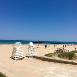 Homosexual beach, still empty near the end of May.