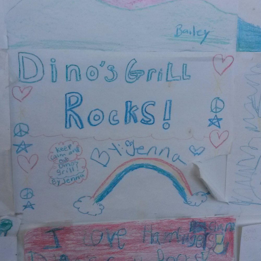 Dino's Grill - Kids artwork on display. - Greek Near Me - Newark, California Dino's Grill - Kids artwork on display. - Greek Near Me - Newark, California