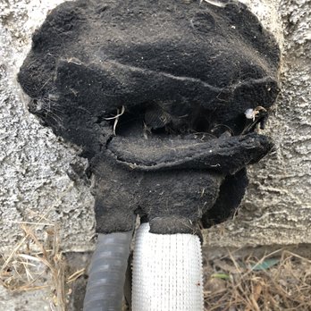 Loves Air - Tech Manny reinforced tar on a/c unit as it was peeling-off, 02/03/2020. - Water Heater Installation/Repair Near Me - Salida, California