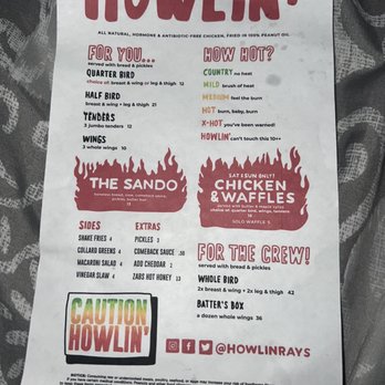 Howlin' Ray's - Menu 2023 - Southern Near Me - Los Angeles, California Howlin' Ray's - Menu 2023 - Southern Near Me - Los Angeles, California