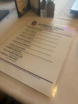 Menu photo 1 Affendi Grill Pompano Beach, FL